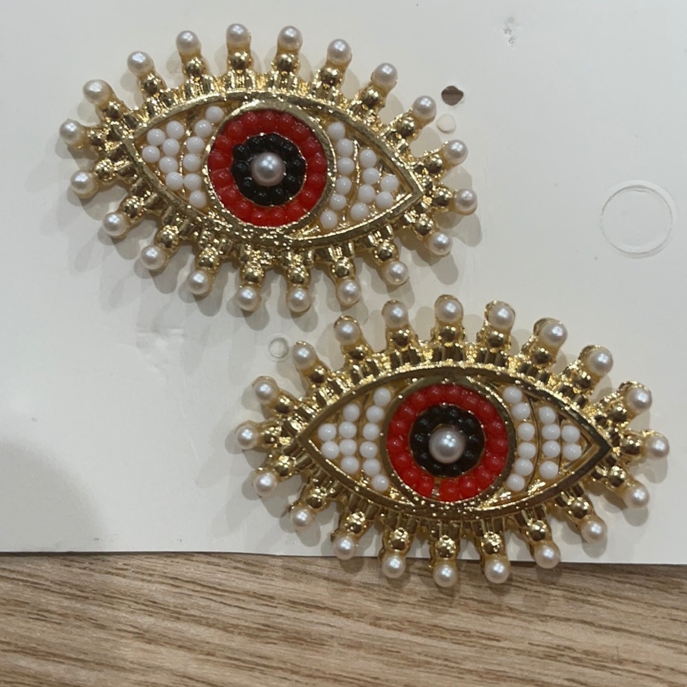 Cute evil eye earrings